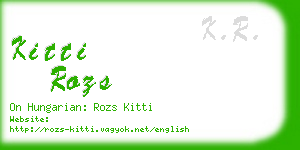 kitti rozs business card